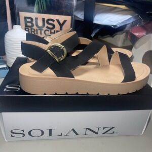 Solanz Women's Strap Sandals Size 9.5